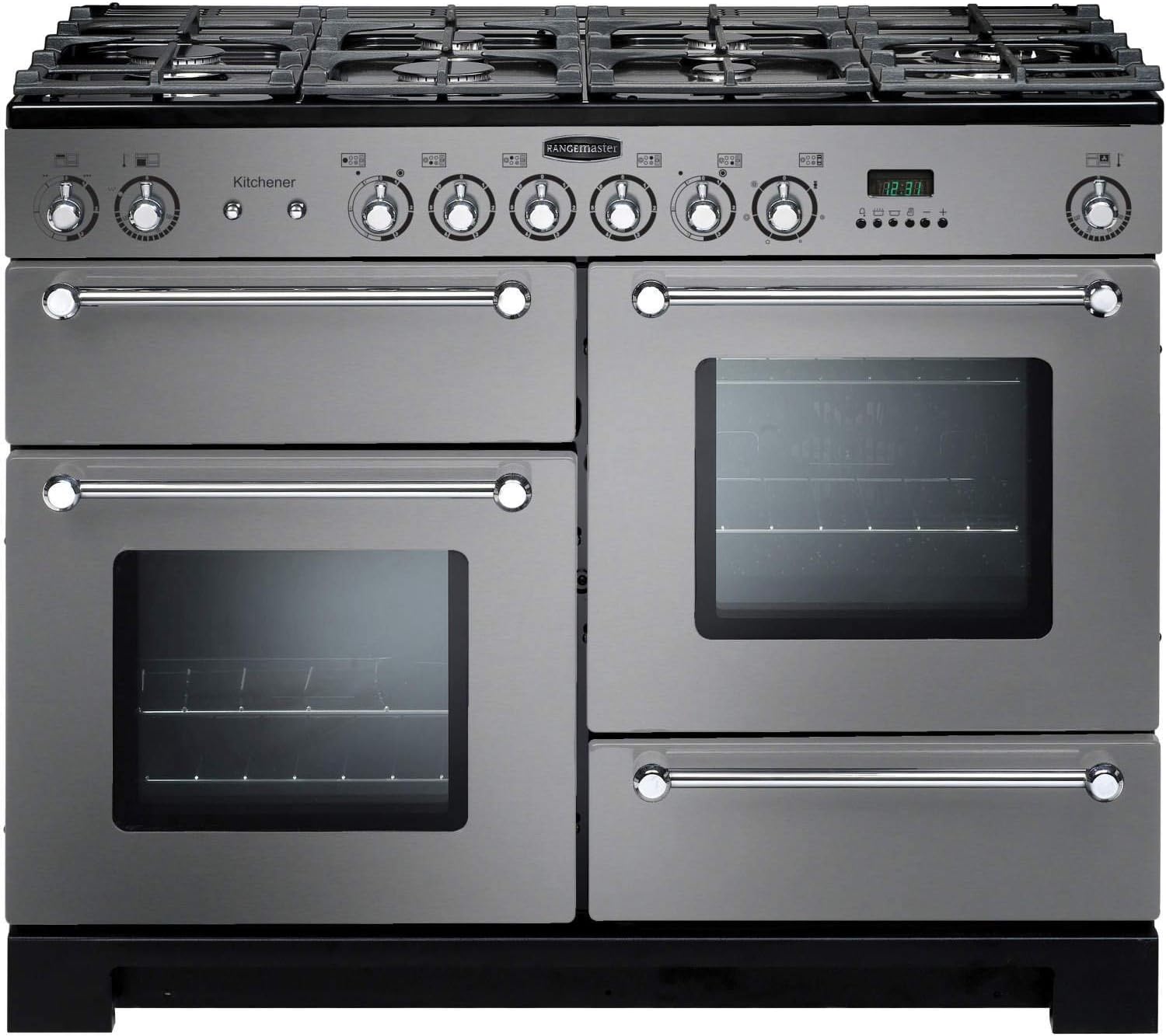 3. Rangemaster Kitchener 110cm Dual Fuel Range Cooker - Stainless Steel