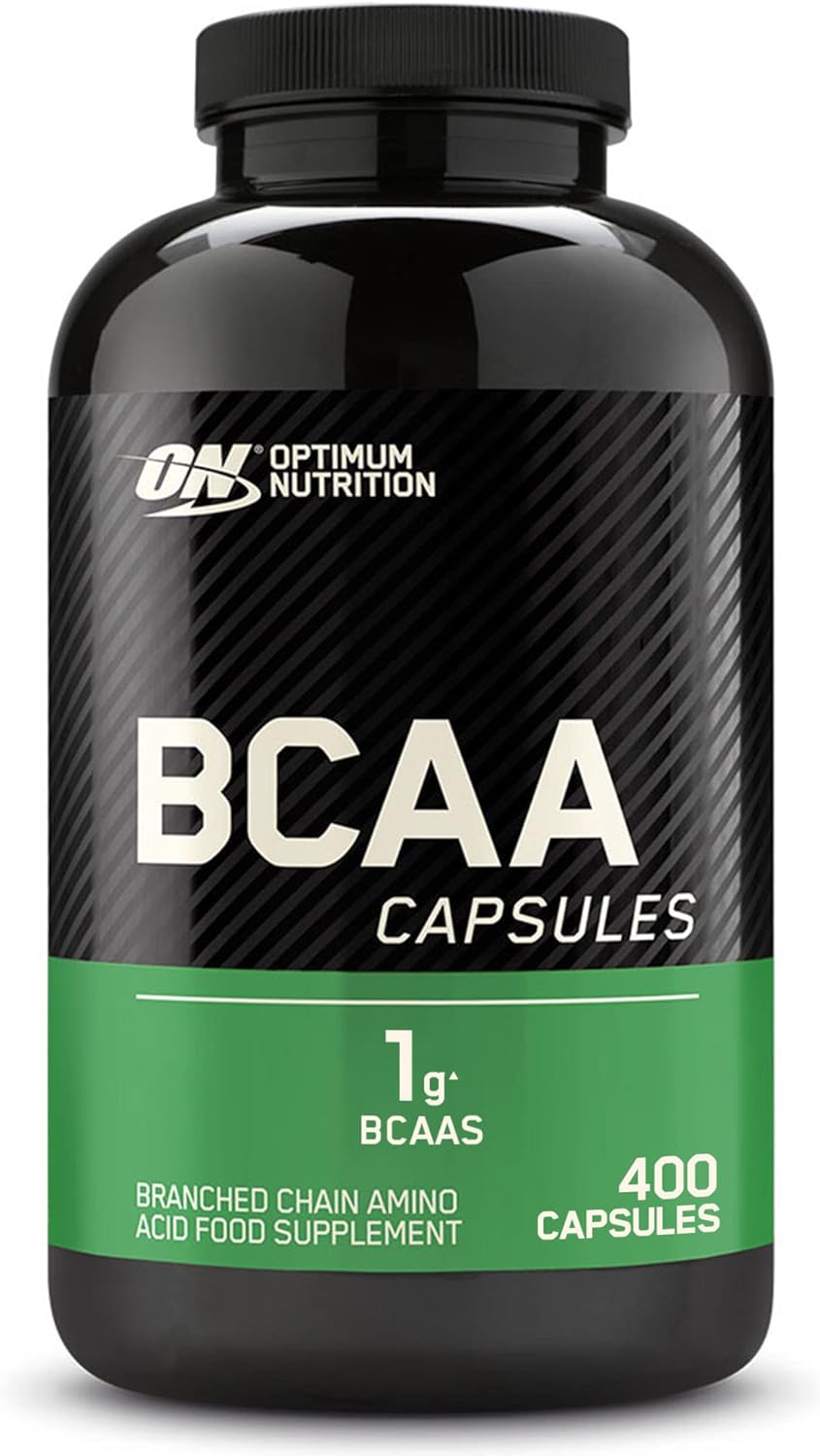5. Optimum Nutrition BCAA Capsules, Amino Acids Tablets, 1000 mg of Essential Amino Acids BCAAs with L-Leucine, L-Isoleucine and L-Valine, Unflavoured, BCAA Supplements, 200 Servings, 400 Capsules