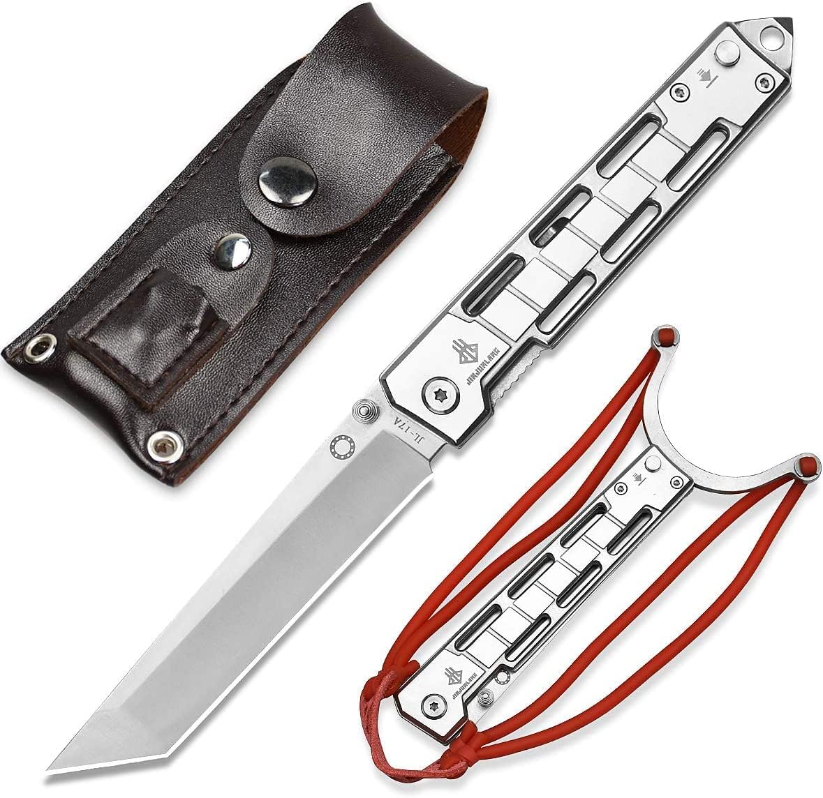 6. BKGDO SlingShots Set High Velocity Powerful Sling Shots for Hunting, Adult Man Outdoor Stainless Steel Slingshots Shooting