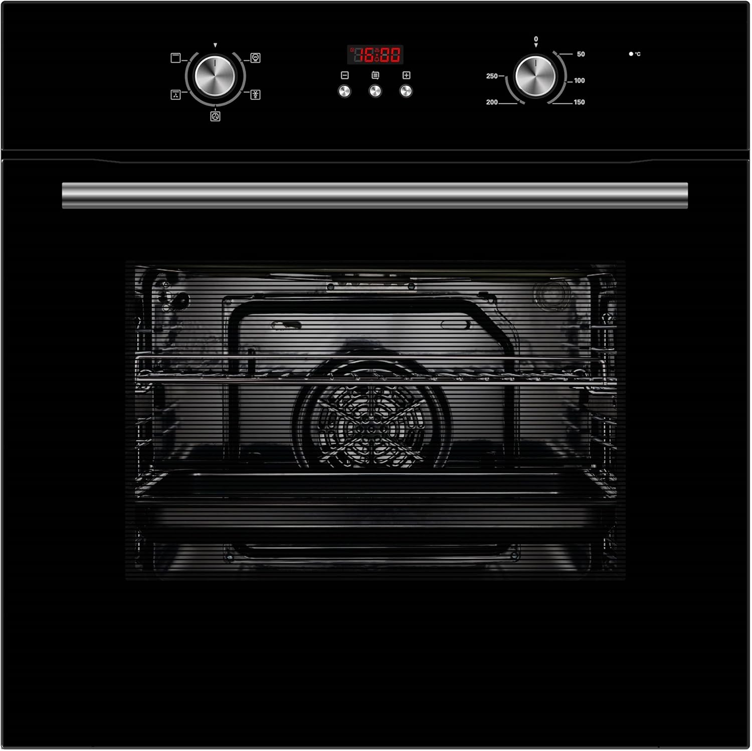 8. Cookology COF605BK Built-In Electric Single Black Oven