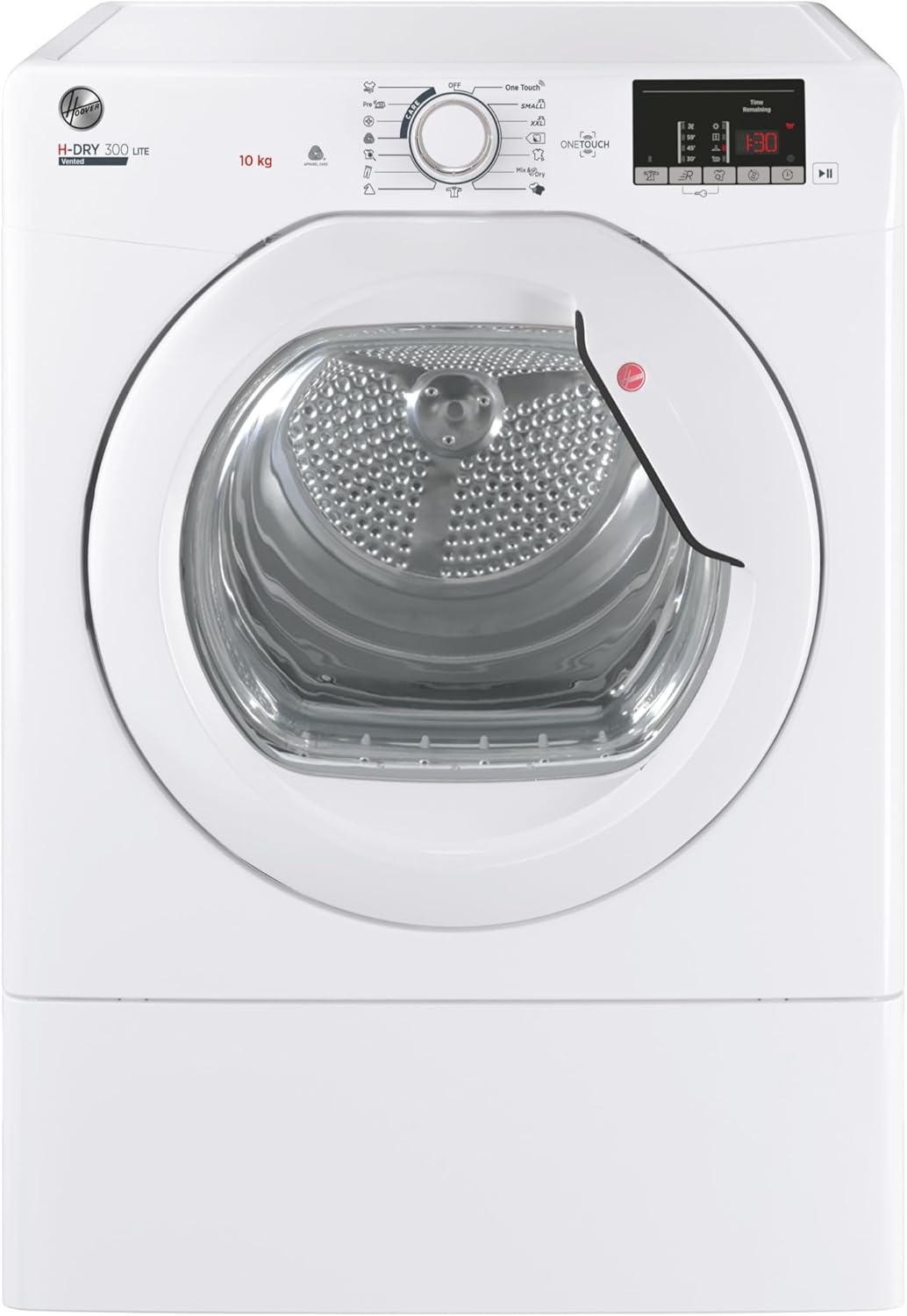 Hoover HLEV10DG 10kg Vented Tumble Dryer, White, Digital Display [Energy Class C]