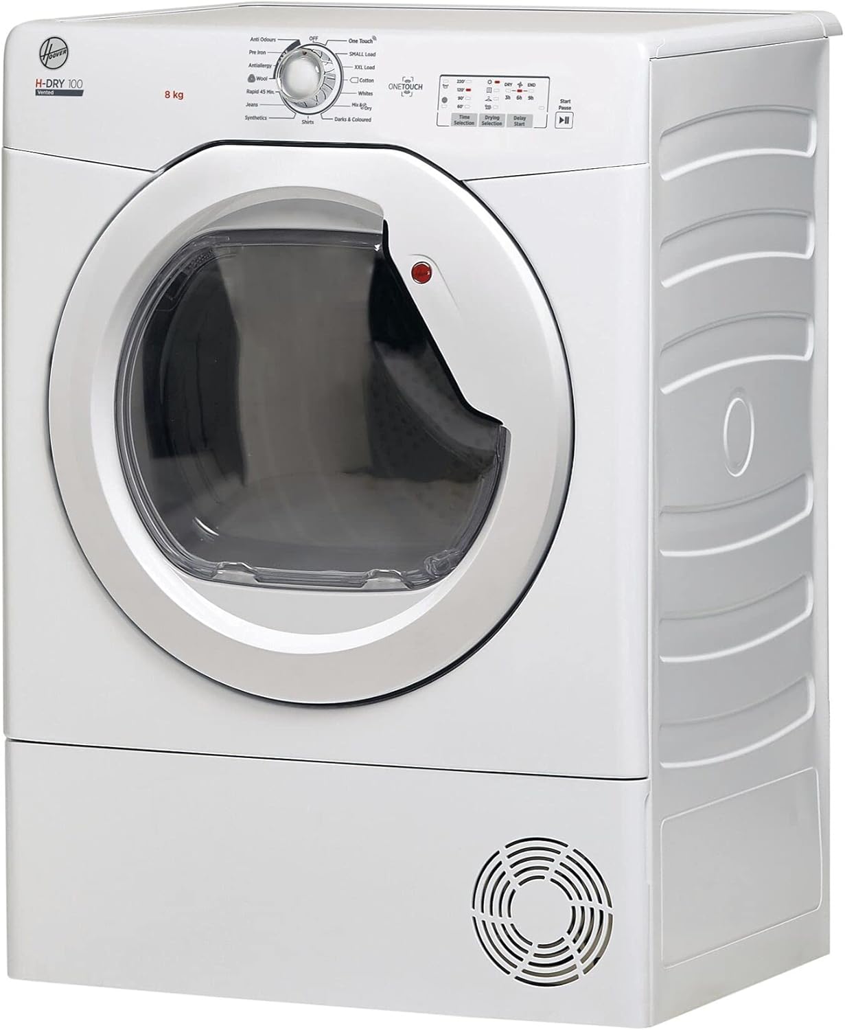 Hoover HLEV8LG 8kg Vented Tumble Dryer, White, LED Display [Energy Class C]