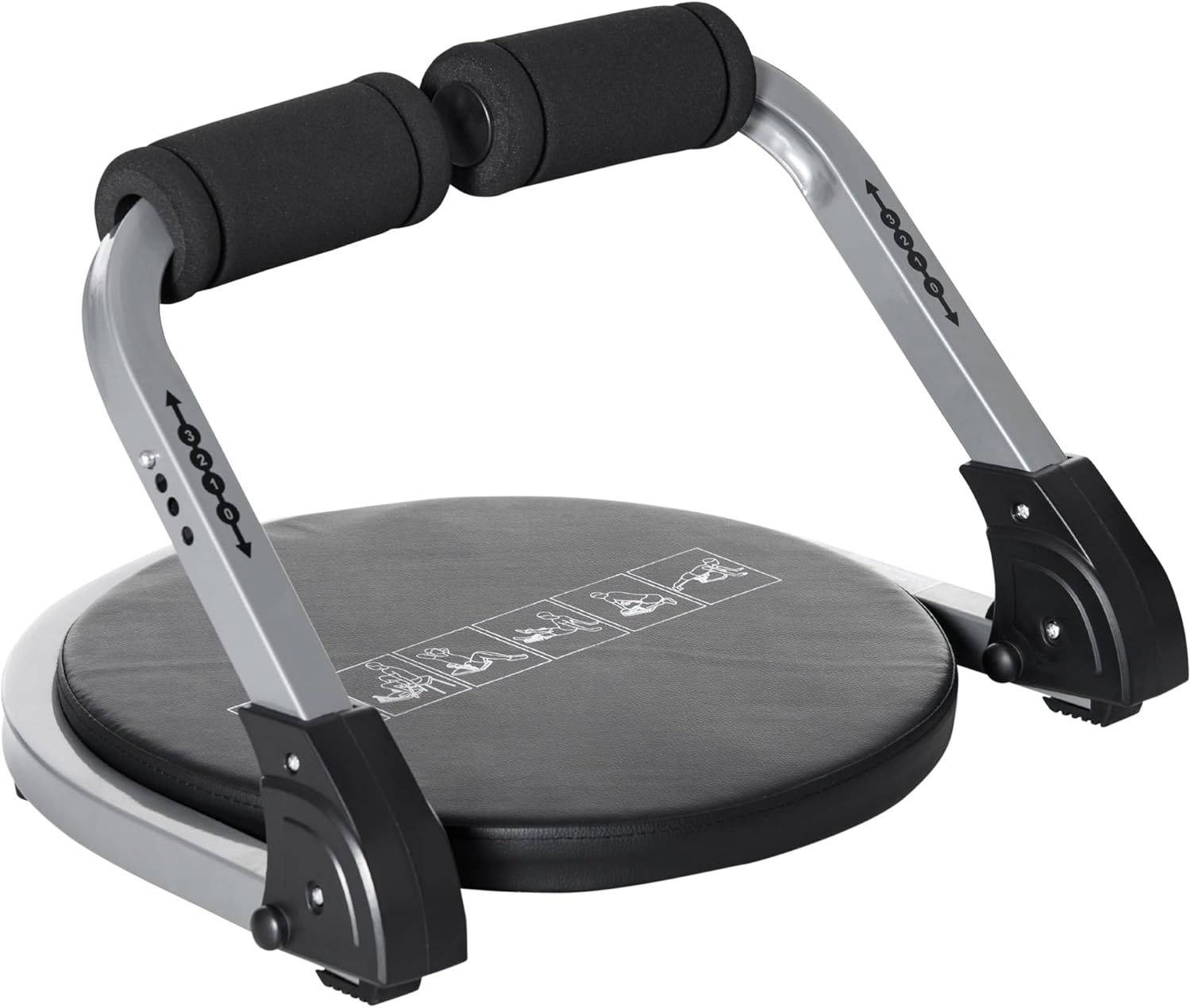 HOMCOM Abs Trainer, Ab Crunch Machine, Foldable Abdominal Trainer, Core Fitness & Whole Body Exercise Equipment for Home Gym