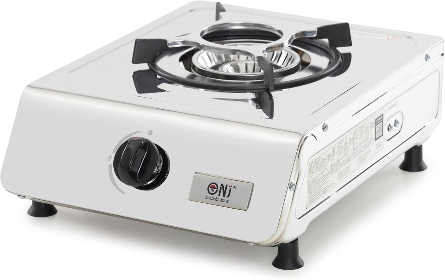 NJ-100SD Indoor Gas Stove - Single Burner Portable Gas Hob LPG Cooker 4.4kW