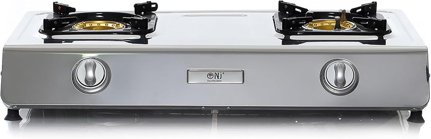 NJ NSD-2 Portable Indoor Gas Stove 2 Burner LPG Cooktop Wok