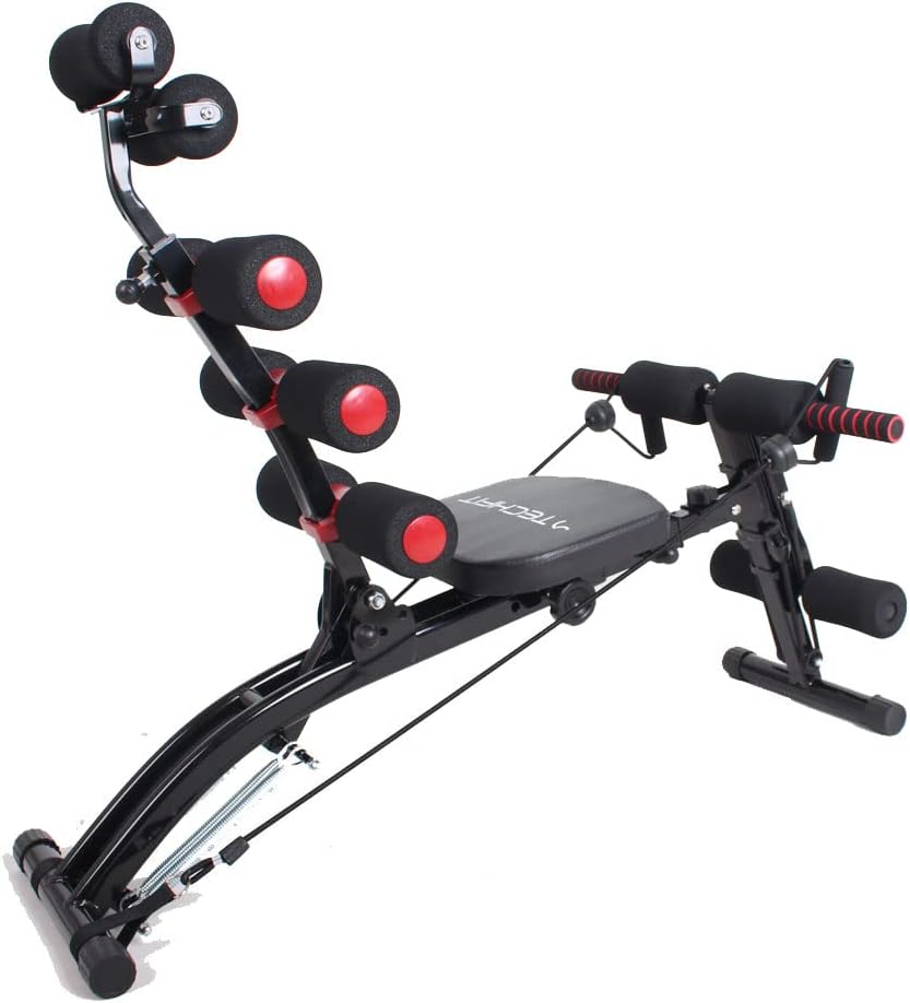 TechFit AB2000 Multi Total Crunch Trainer - 6 in 1 Revolutionary Ab Machine, Ideal for Toning and Exercising Abdominal Muscles, Waist, Back, Shoulders and Legs